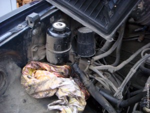 Бачек ГУР в Pajero 2