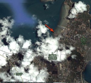 Расположение Большого Будды на острове, вид с Google Maps