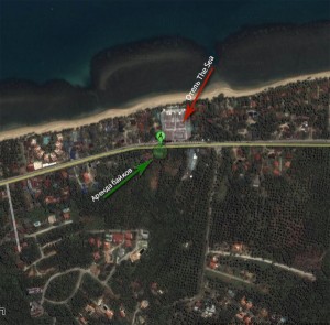 Аренда байков на Самуи, Банг По, вид с Google Maps