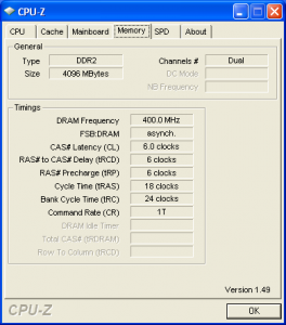 Память в CPU-Z