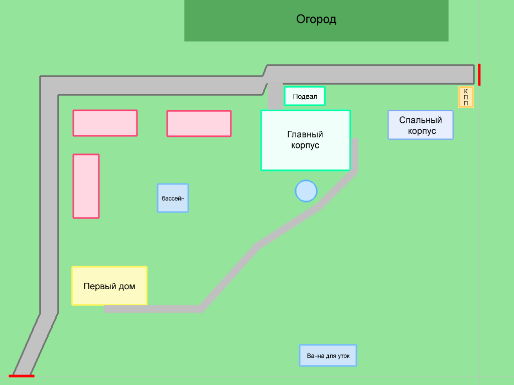 Схема лагеря Артек
