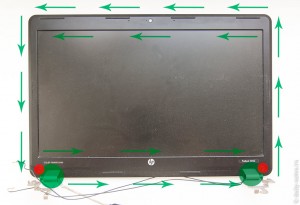 Разборка крышки ноутбука HP Probook 4540s