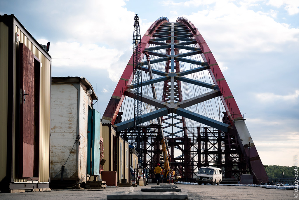Строительство Бугринского моста, Новосибирск