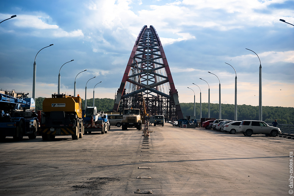 Строительство Бугринского моста, Новосибирск