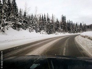 Дорога в поселок Шерегеш