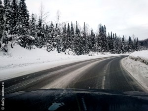 Дорога в поселок Шерегеш